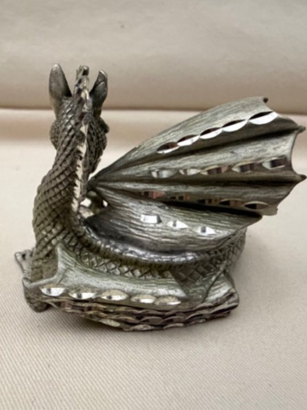 Vintage Pewter Dragon Figurine - Picture 3 of 7